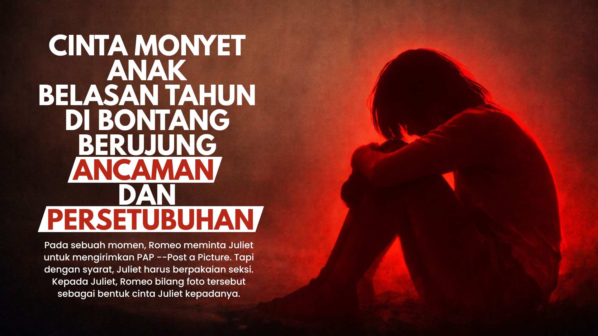 Cinta Monyet Anak Belasan Tahun di Bontang Berujung Ancaman dan Persetubuhan