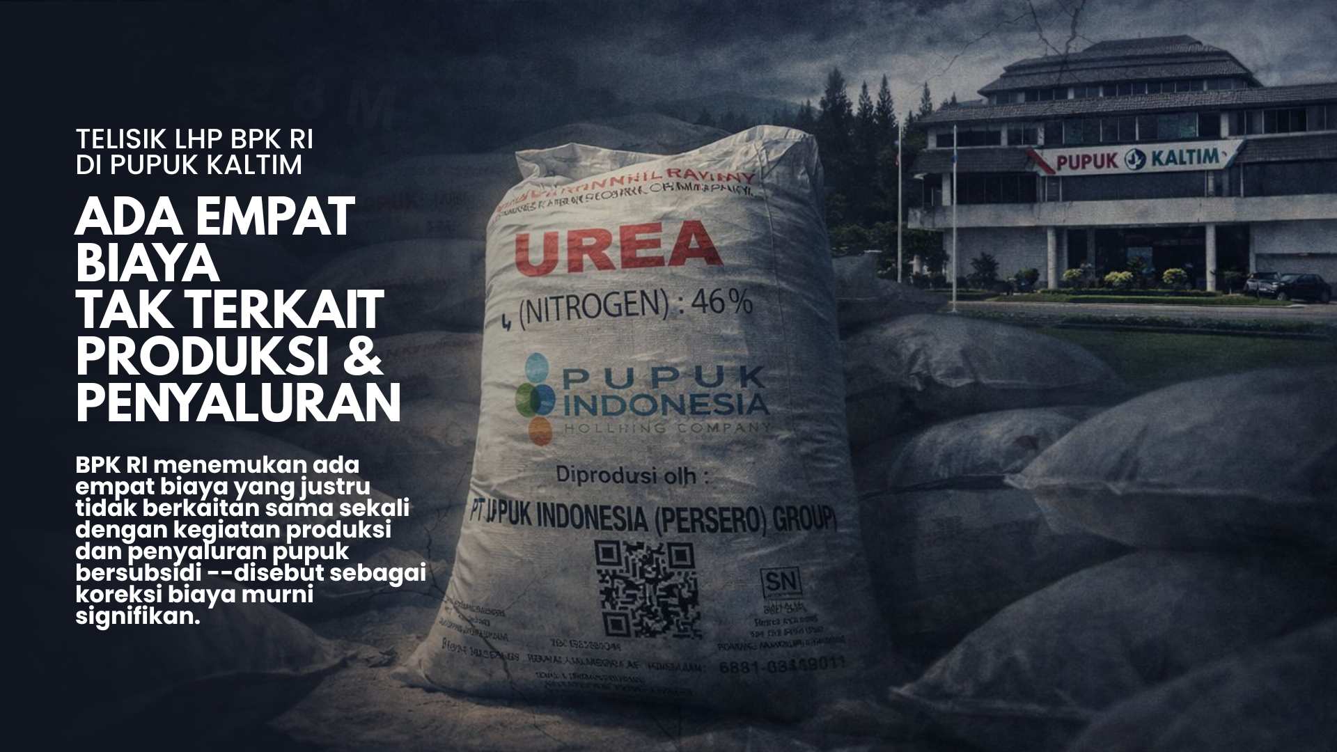 EKSKLUSIF - Telisik LHP BPK RI di Pupuk Kaltim: Ada Empat Biaya Tak Terkait Produksi dan Penyaluran
