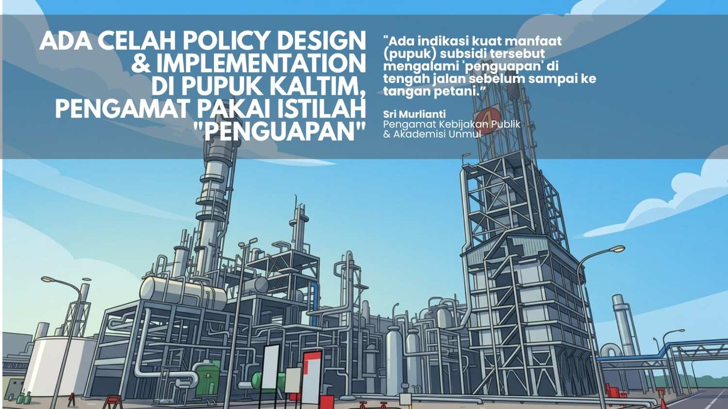 Ada Celah Policy Design and Implementation di Pupuk Kaltim, Pengamat Pakai Istilah "Penguapan"