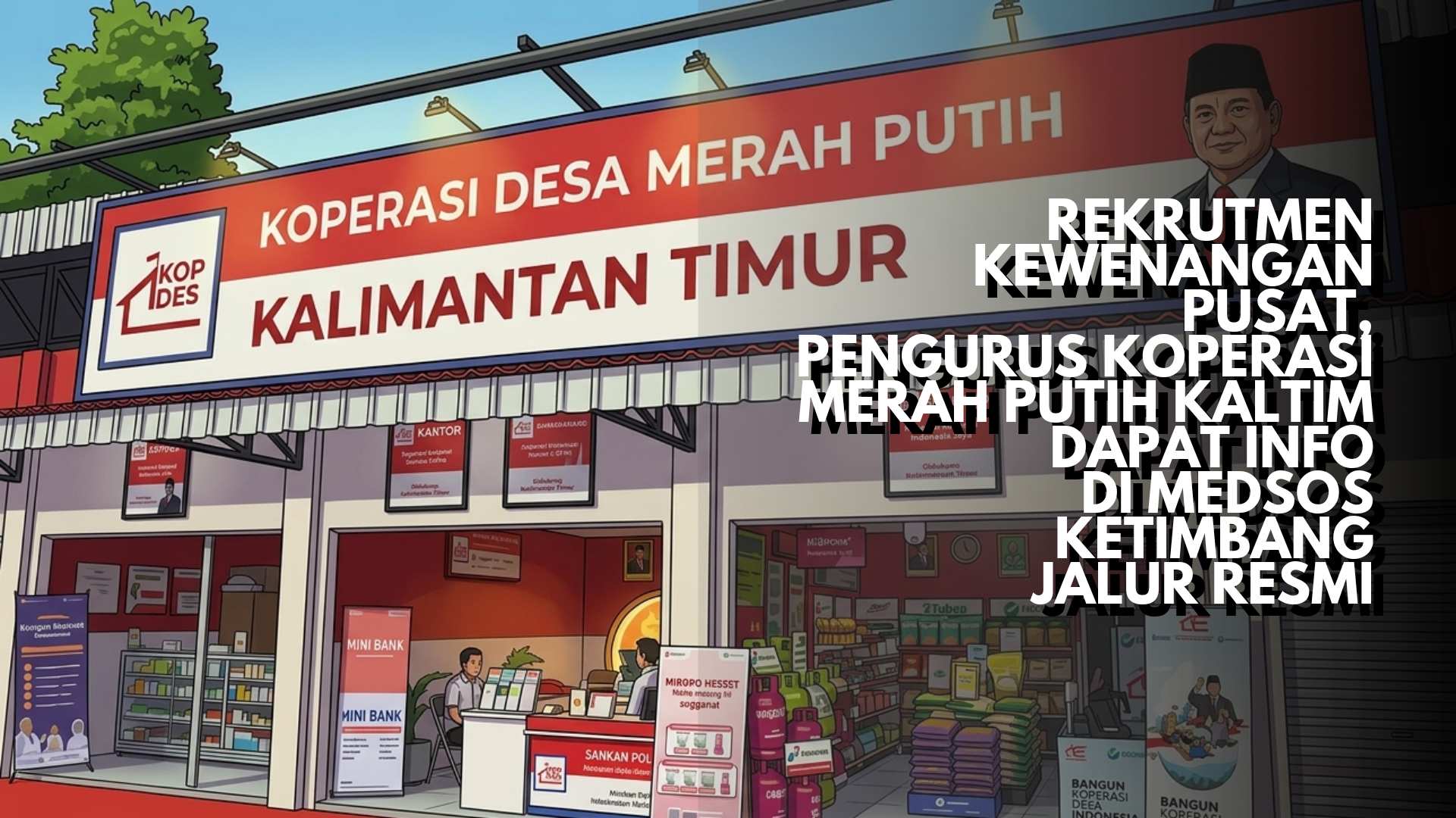 Rekrutmen Kewenangan Pusat, Pengurus Koperasi Merah Putih Kaltim Dapat Info di Medsos Ketimbang Jalur Resmi