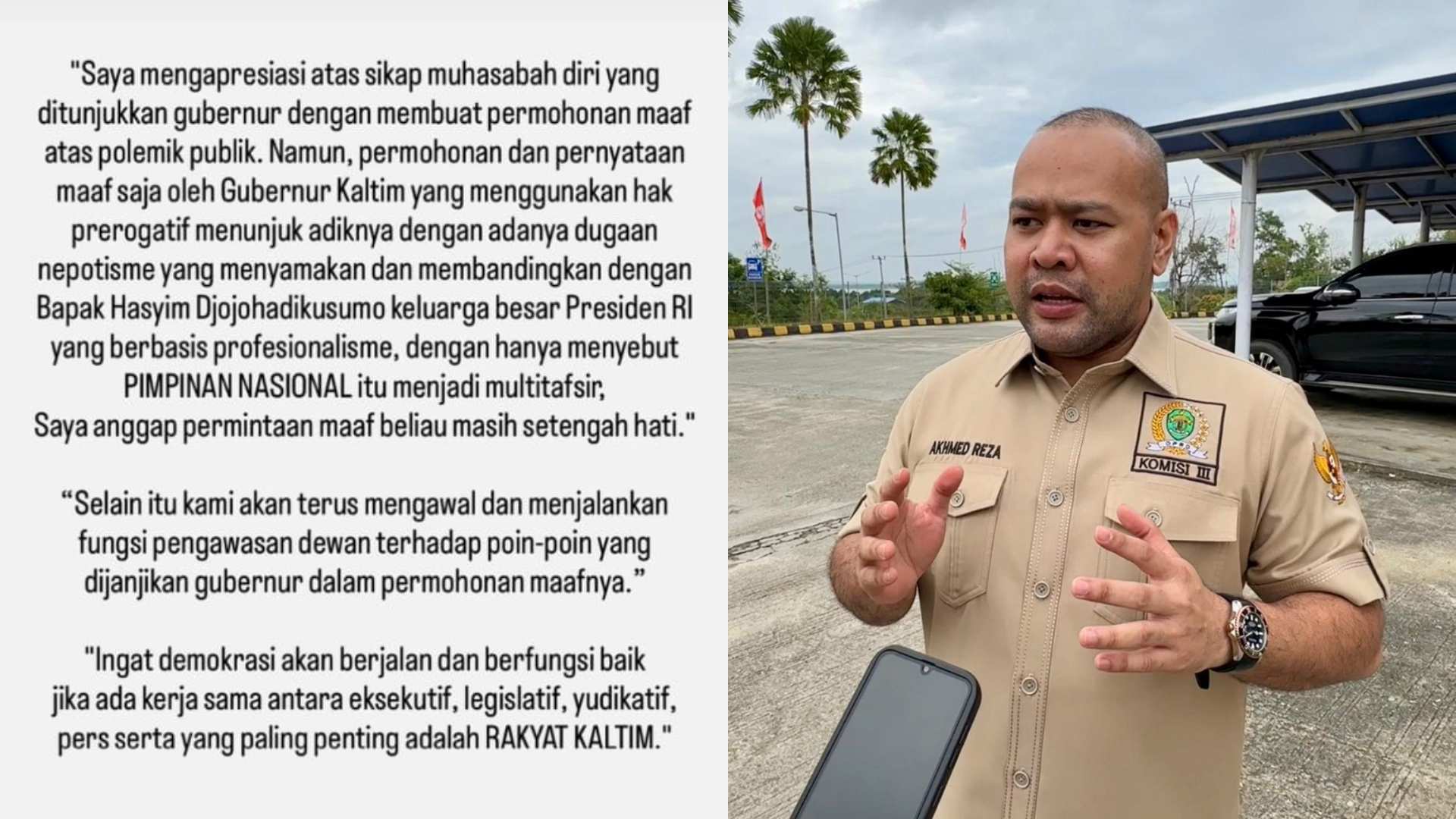 Kader Gerindra Nilai Permintaan Maaf Gubernur Kaltim Tak Sepenuh Hati