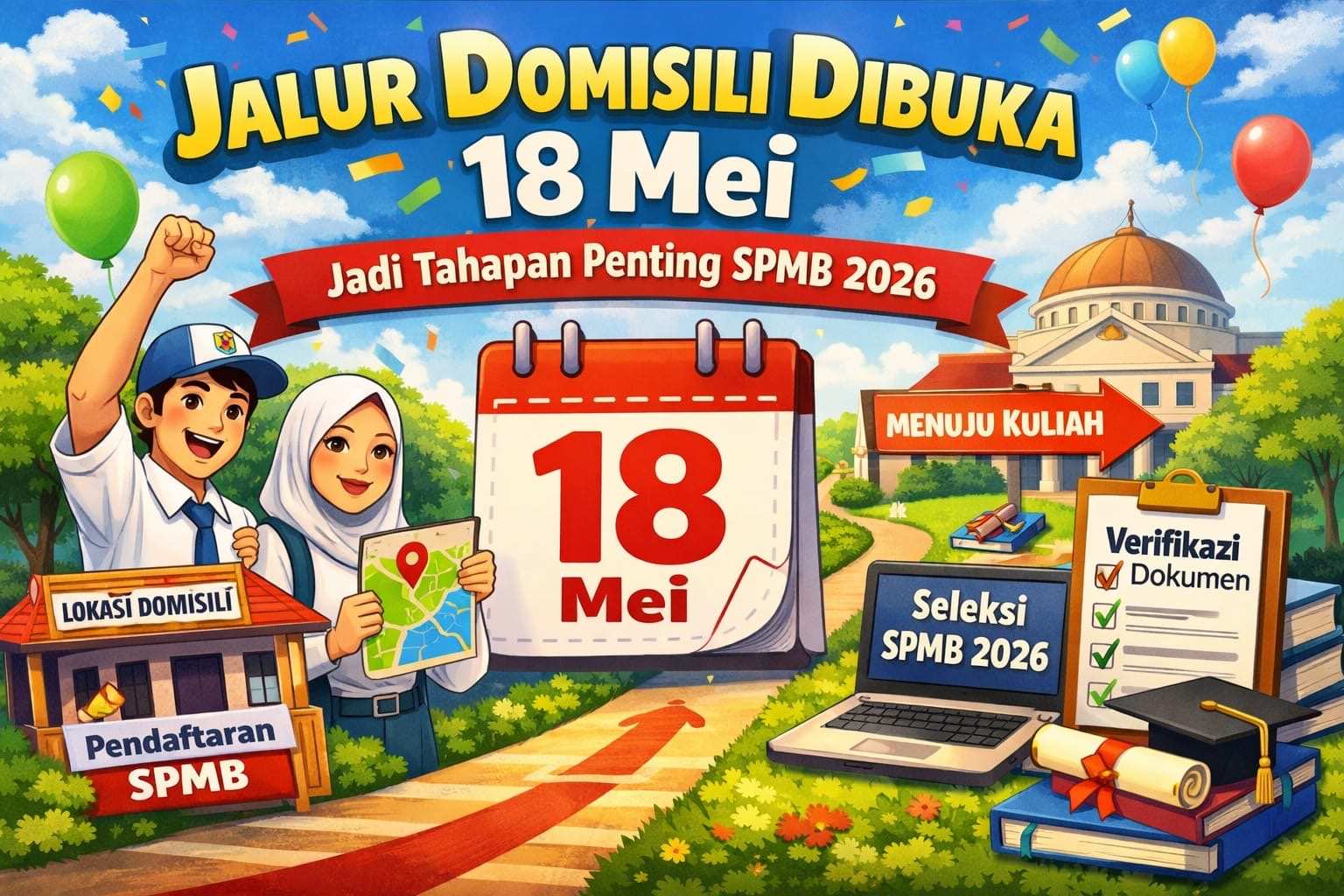 Jalur Domisili Dibuka 18 Mei, Jadi Tahapan Penting SPMB 2026