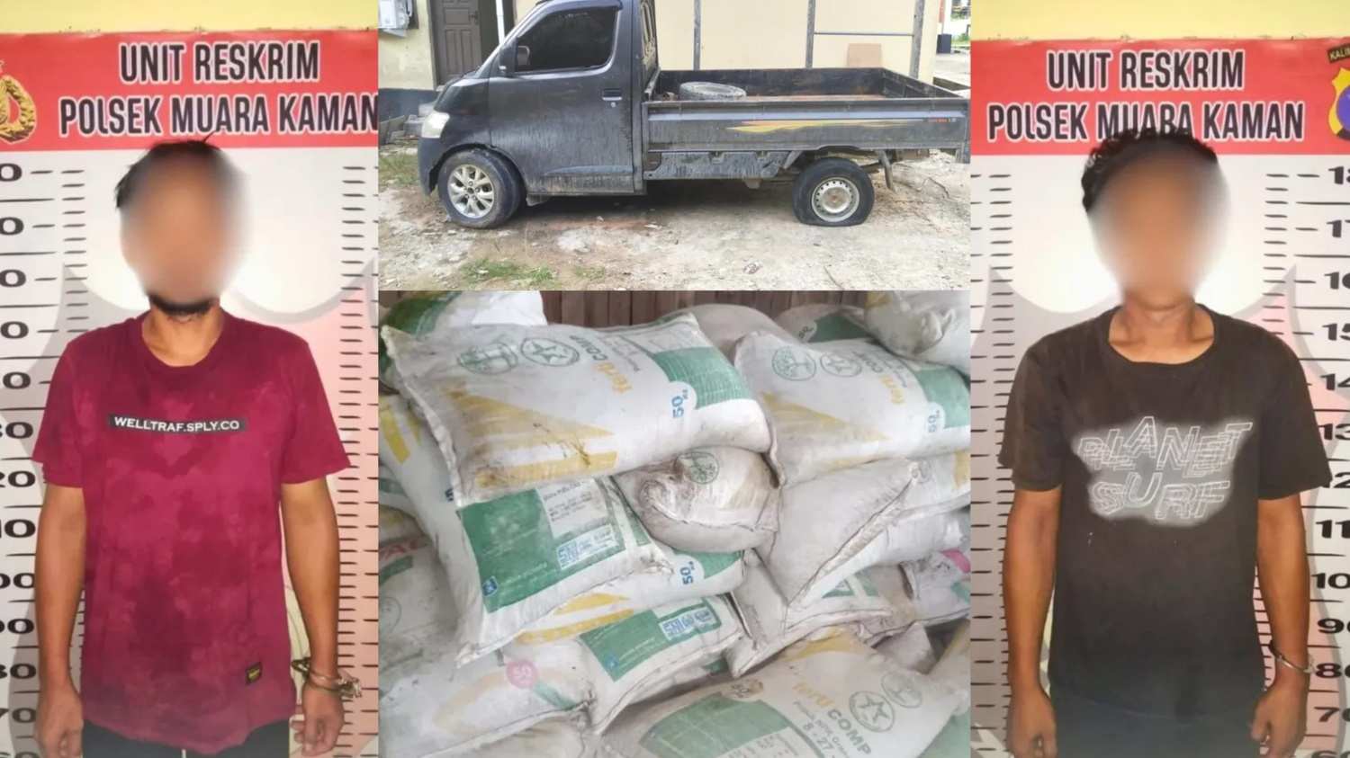 Gara-Gara Ban Pecah, Aksi Dua Pencuri Puluhan Karung Pupuk di Kukar Ketahuan