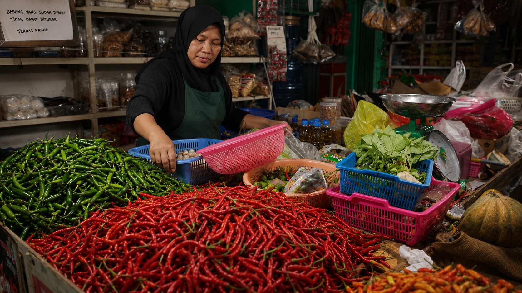 Jelang Iduladha di Bontang, Harga Cabai hingga Minyak Goreng Mulai Naik di Pasar Rawa Indah