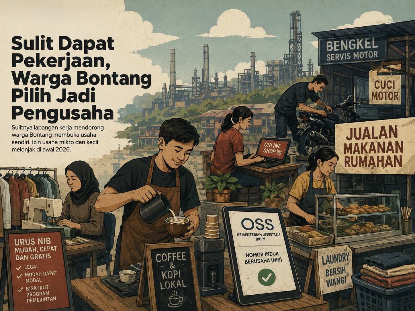 Sulit Dapat Pekerjaan Warga Bontang Ramai-Ramai Pilih Jadi Pengusaha