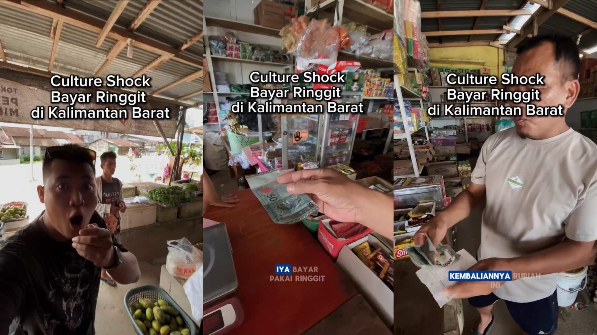 Di Kalimantan Bayar Pakai Ringgit Kembaliannya Rupiah
