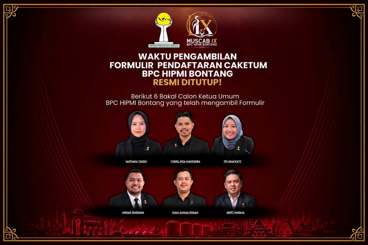 Enam Figur Ramaikan Bursa Calon Ketua HIPMI Bontang 2026–2029