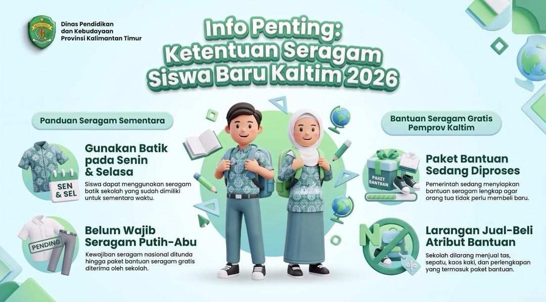 Disdikbud Kaltim Minta Maaf dan Akui Sosialisasi Seragam Terlambat, Janji Perbaiki Penyampaian Informasi