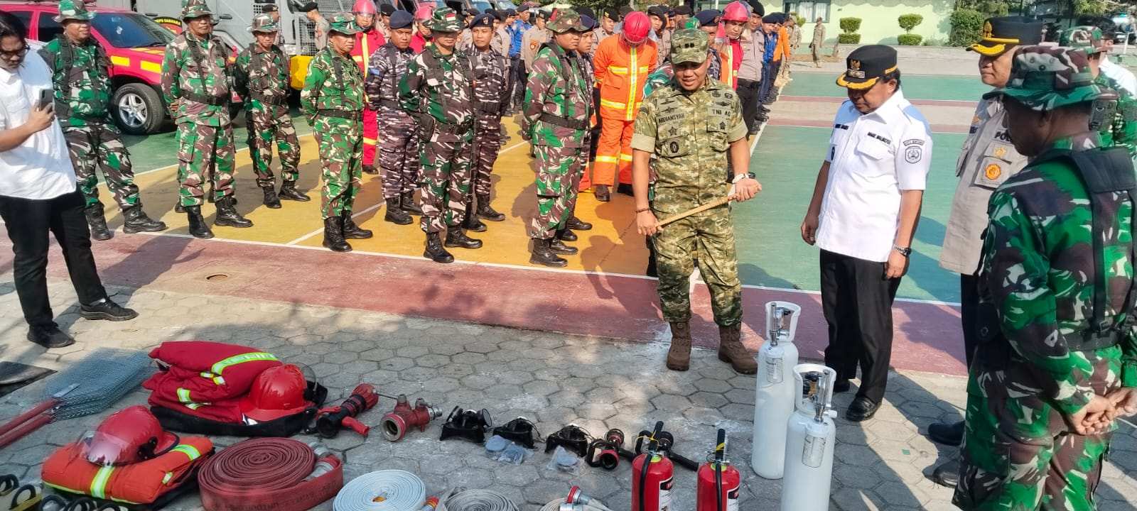 Alat Pemadam Minim Warnai Apel Gelar Pasukan Karhutla di Kodim 0908 Bontang