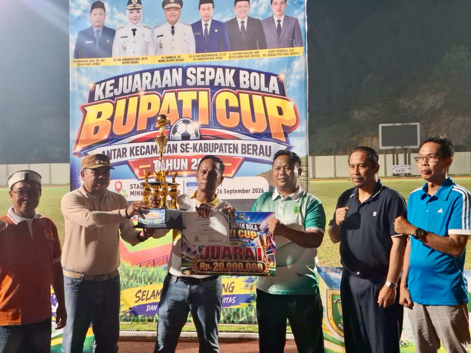Sekda Berau Sebut Turnamen Sepak Bola Jadi Alat Perekat Silaturahmi Antarkecamatan
