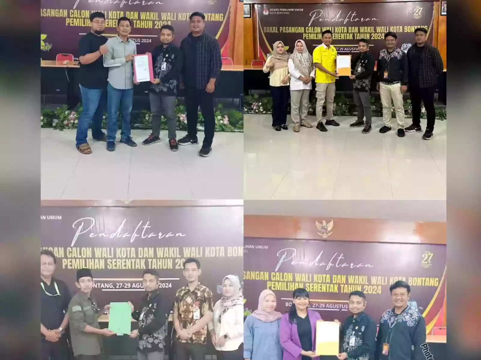 KPU Bontang Terima Berkas Perbaikan Empat Bapaslon Pilkada 2024