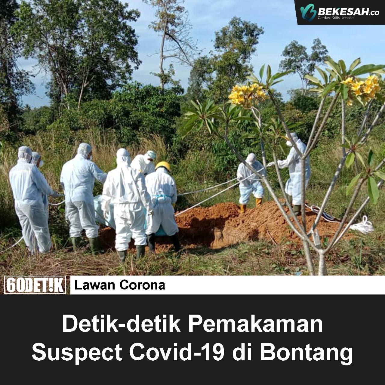 Detik-detik Pemakaman Suspect Covid-19 di Bontang