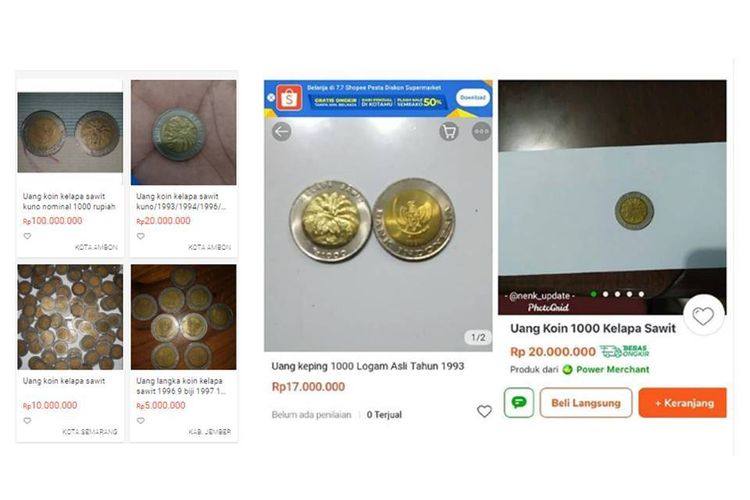 Viral, Ada yang Jual Uang Koin Kelapa Sawit Rp 100 Juta