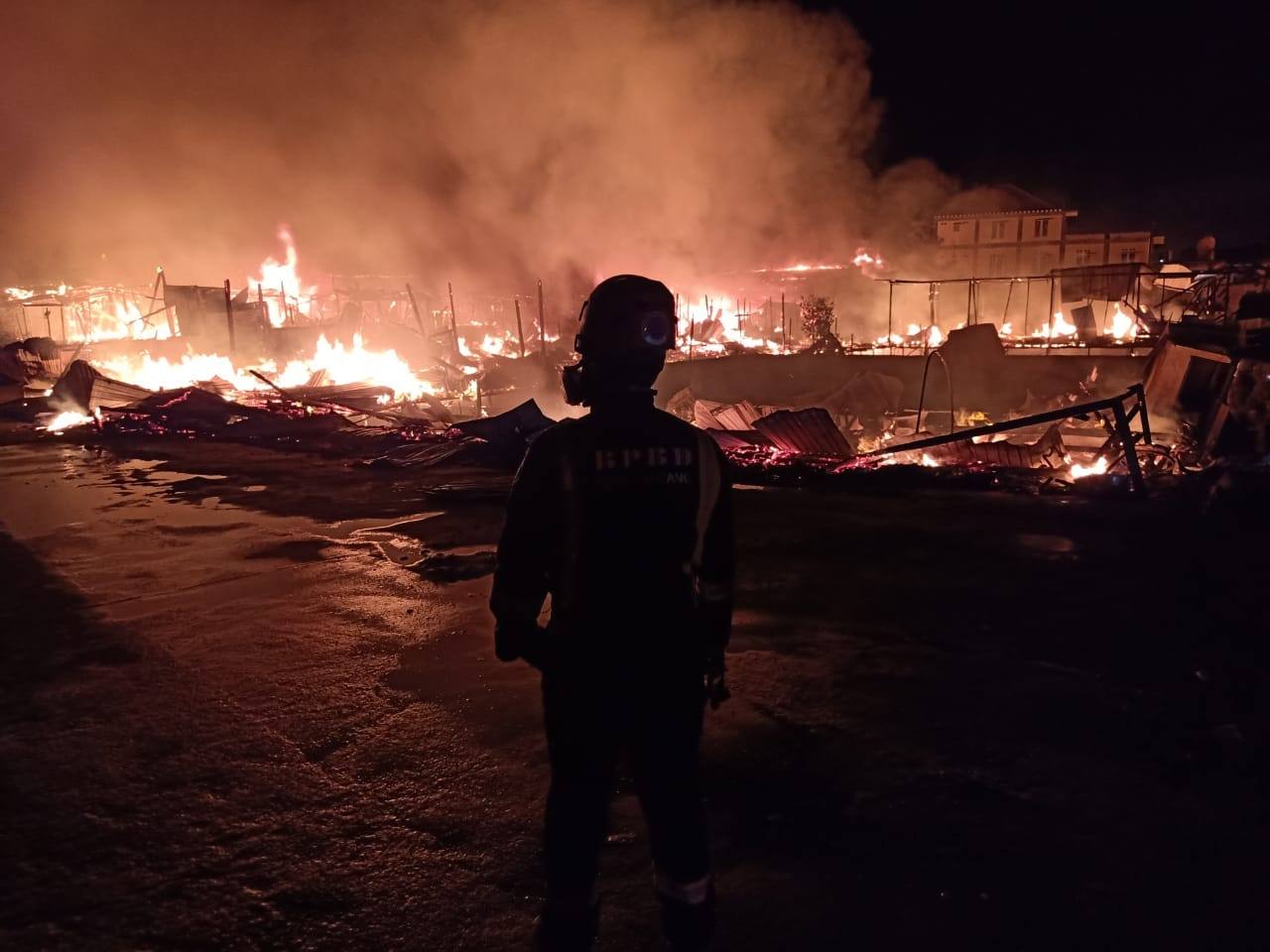 Kebakaran Besar di Rawa Indah, Pemadam Sempat Kesulitan