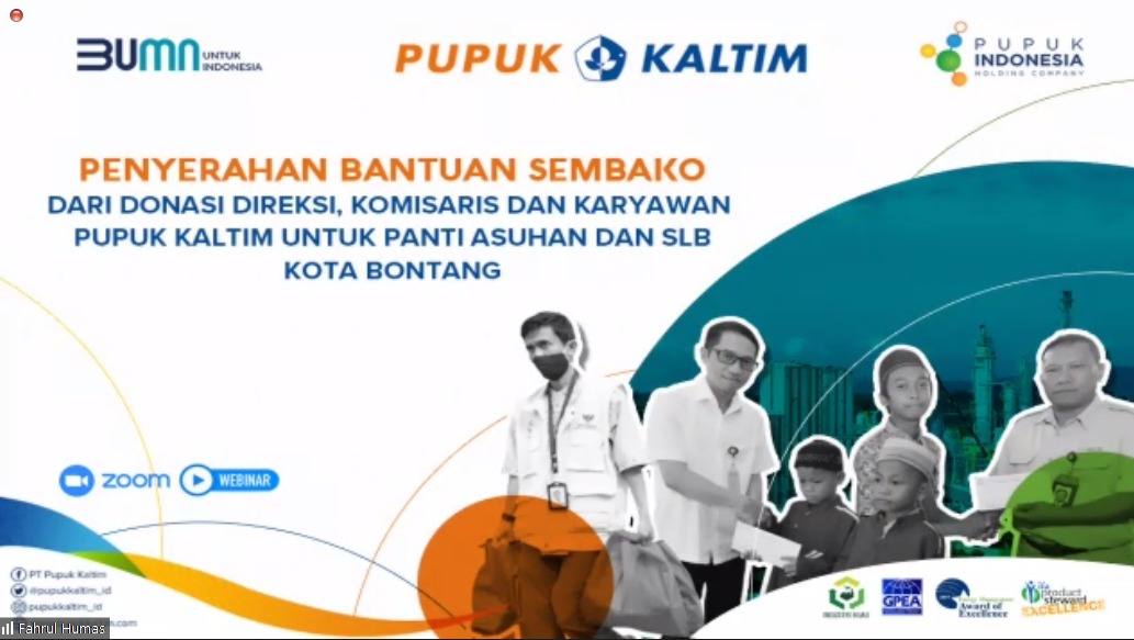 Pupuk Kaltim Salurkan Seribu Paket Sembako ke Panti dan SLB Bontang