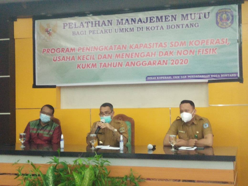 Pjs Wali Kota Riza Buka Pelatihan Manajemen Mutu UMKM Bontang