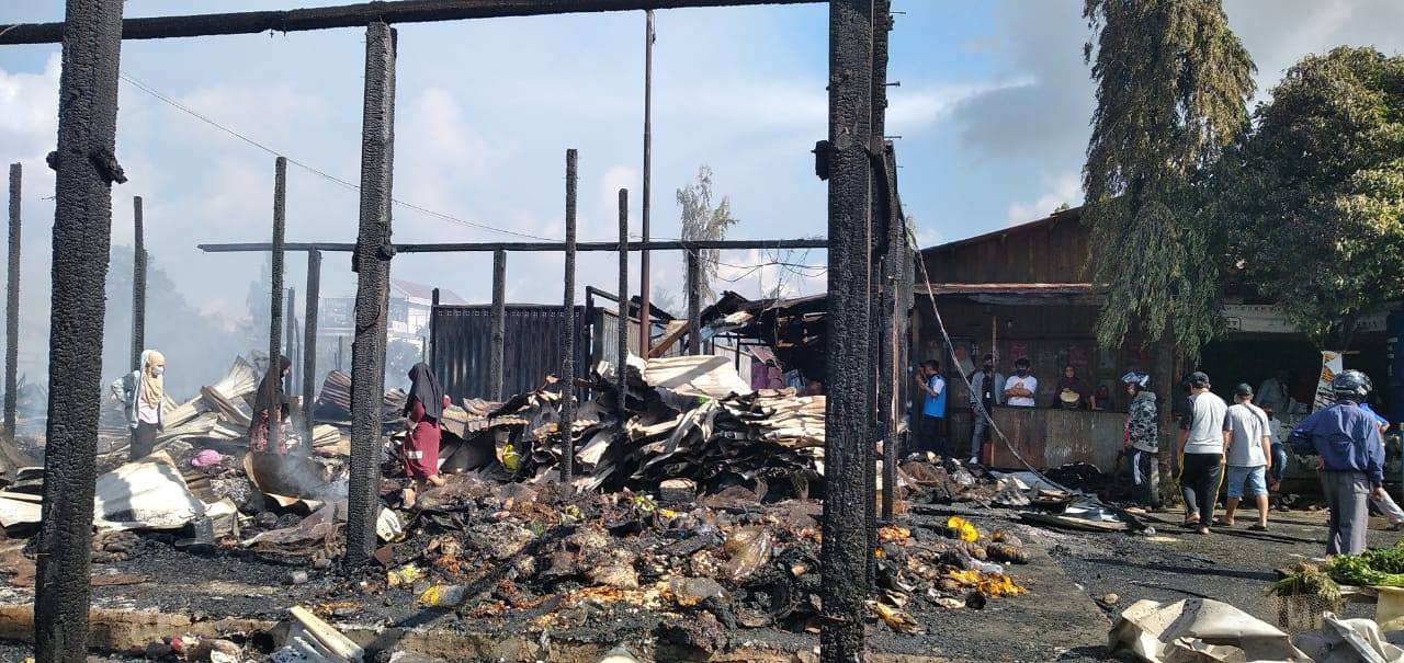 Pedagang Menduga Pasar Citra Mas Lok Tuan Sengaja Dibakar