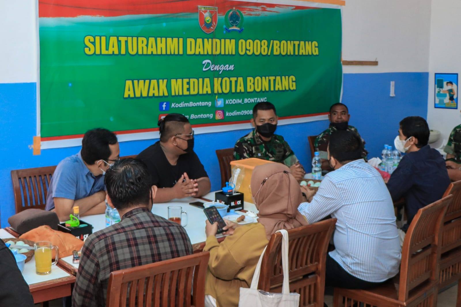 Silaturahmi dengan PWI, Dandim Siap Sukseskan Pekan Pers Bontang 2022 