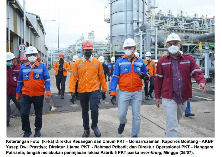 PKT Pastikan Tak Ada Gas Beracun saat  Insiden Ledakan di Pabrik 
