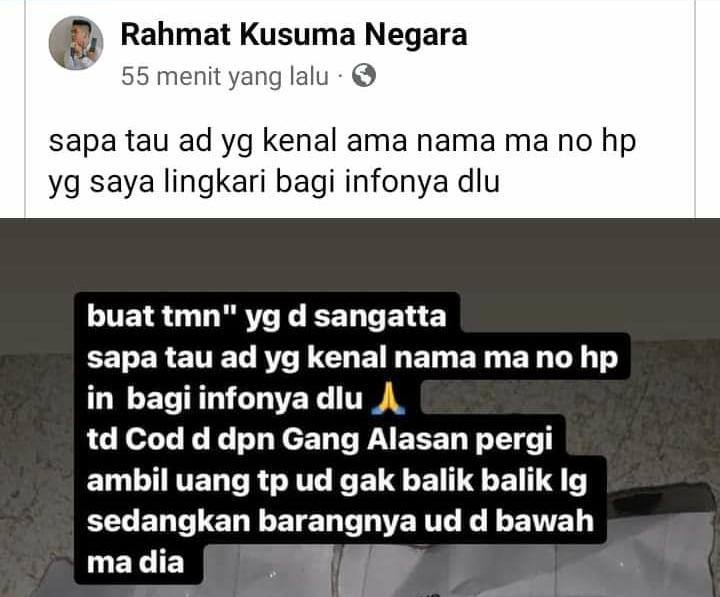 Kurir COD di Sangatta Kena Tipu, Barang Sudah Diambil, Pembeli Kabur