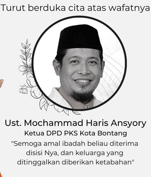 Terkena Serangan Jantung Ketua DPD PKS Bontang Tutup Usia