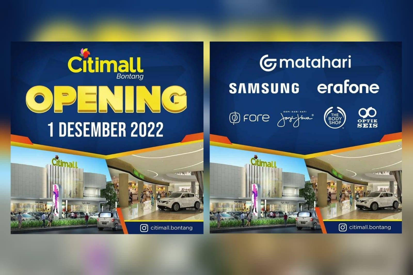 Bontang Citi Mall Opening 1 Desember, Ini Brand yang Bakal Buka