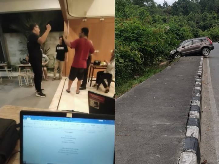 Kronologi Si Pembuat Onar di Cafe BSD Tabrak Trotoar Dekat Bundaran