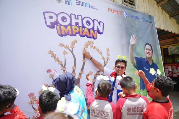 VIDEO: Gandeng Relawan Bakti BUMN, Pupuk Kaltim Tingkatkan Kualitas Pendidikan di IKN