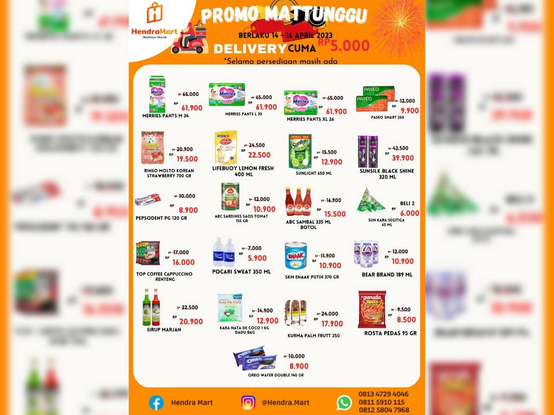 Belanja di Hendra Mart Sekarang, Ini Daftar Promo Produknya