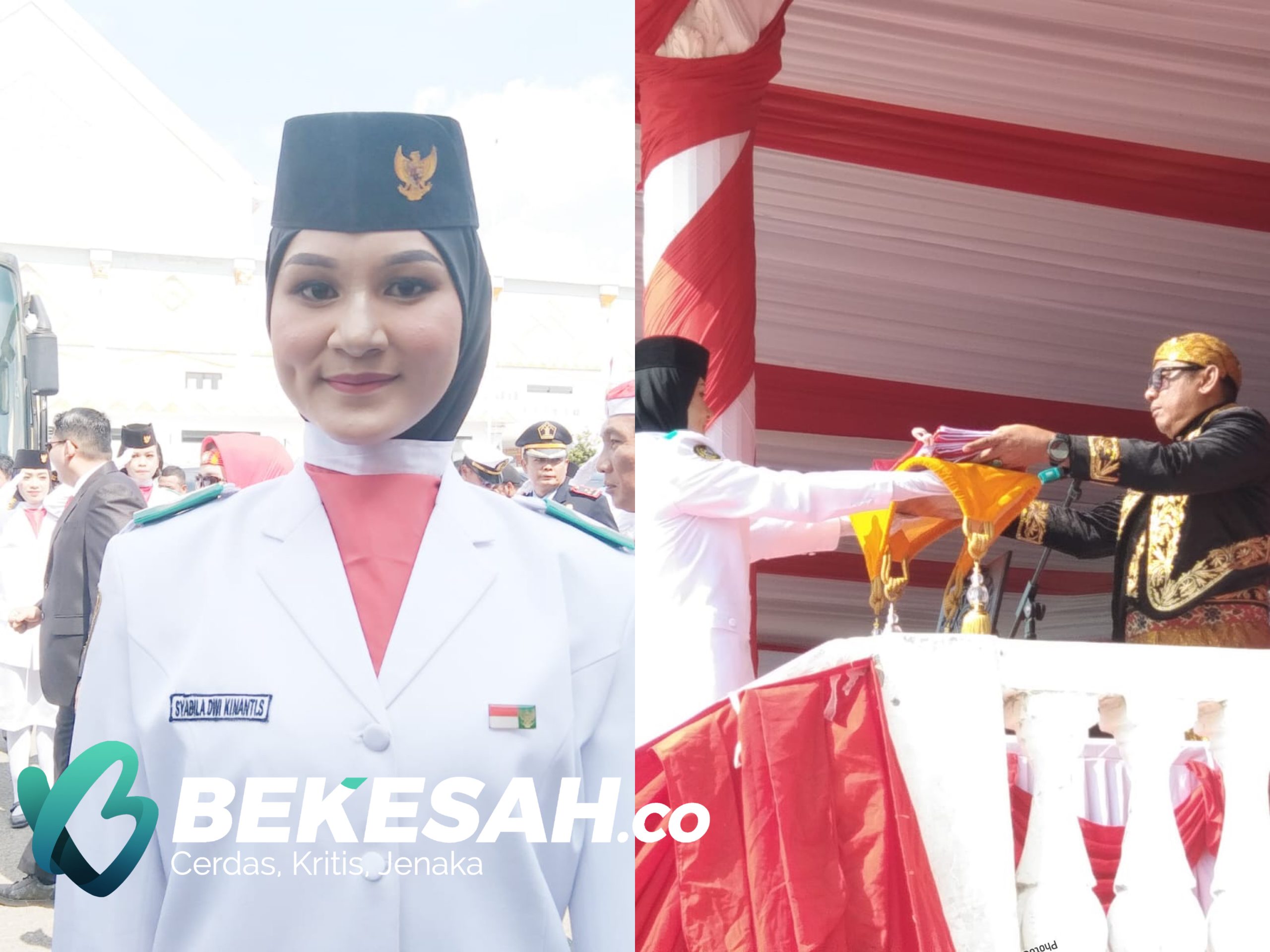 Cerita Pembawa Baki, Syabilla Sempat Gugup di Depan Wali Kota Bontang karena Bendera Terhembus Angin