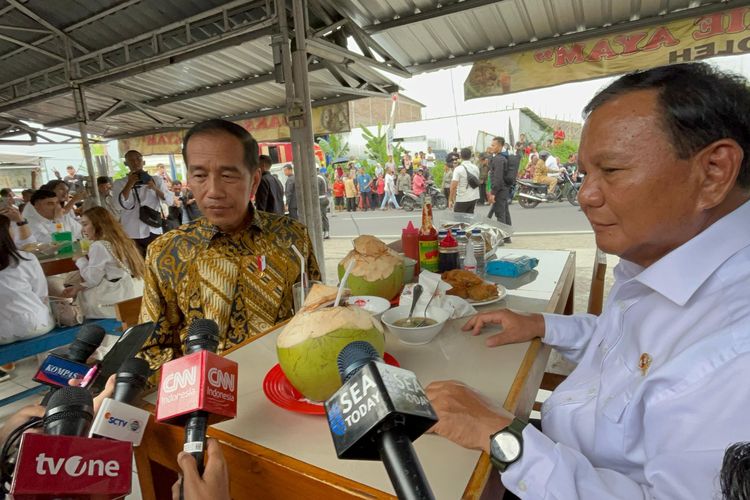 Ramai-ramai Soroti Momen Mesra Jokowi dan Prabowo Makan Bareng Lagi Jelang Debat Pilpres