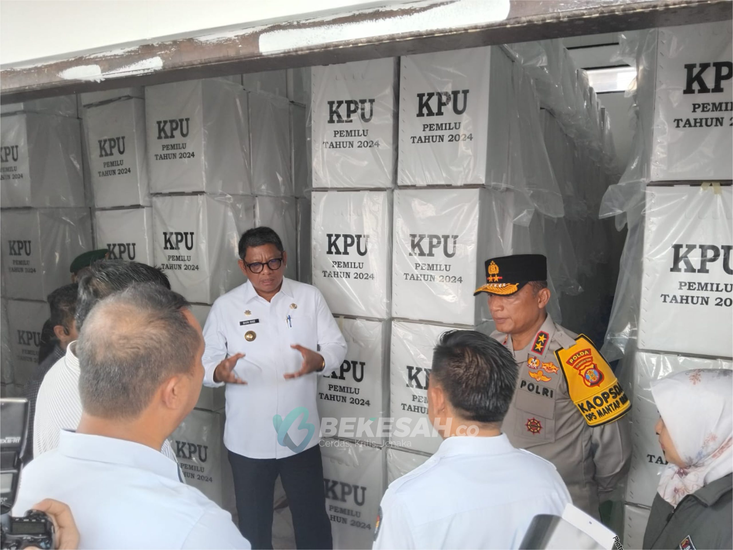 Kapolda Kaltim Tinjau Keamanan Gudang Logistik KPU Kota Bontang