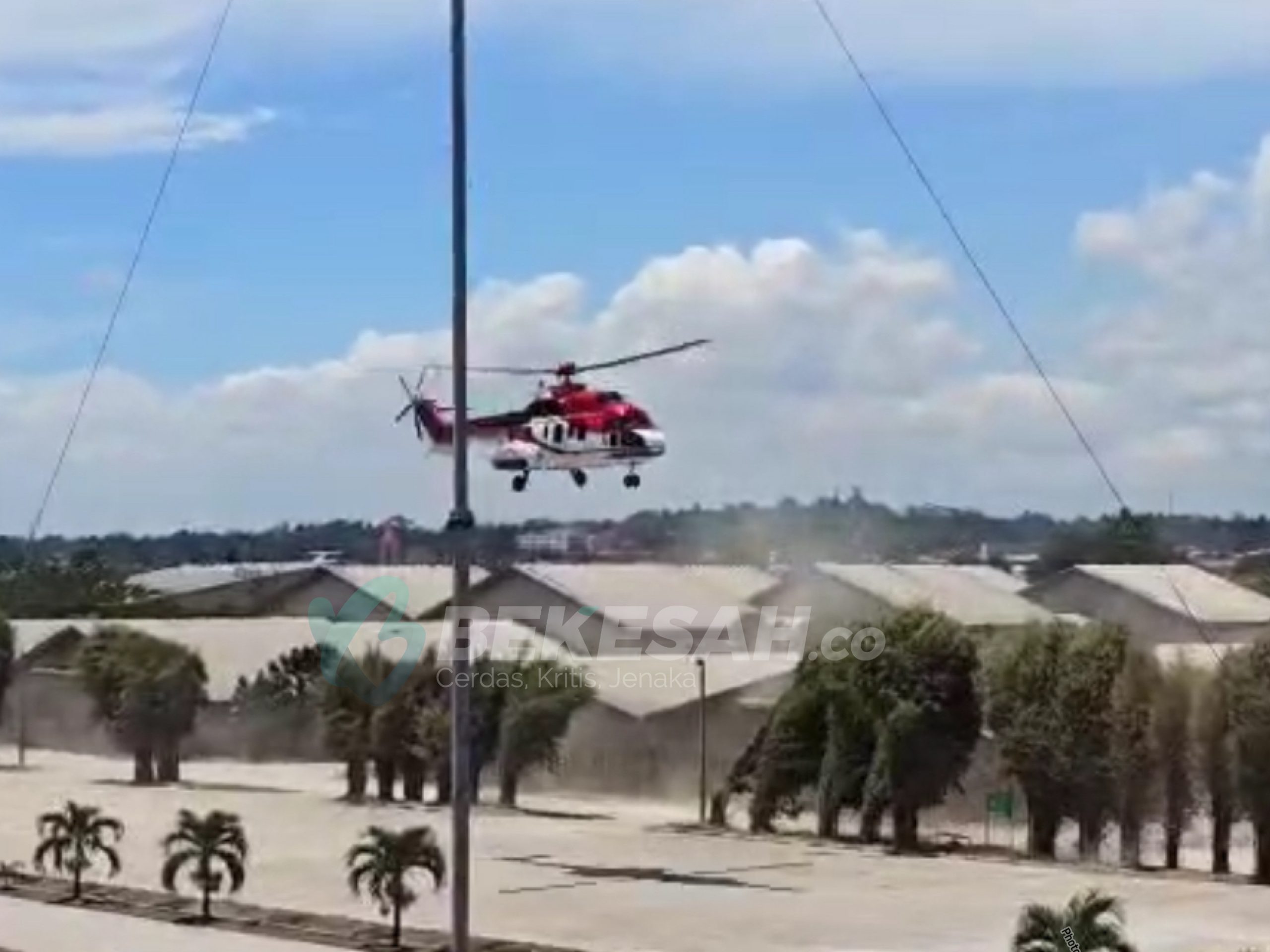 Video Simulasi Helikopter yang bakal Digunakan Jokowi dan Rombongan ke Bontang Mendarat
