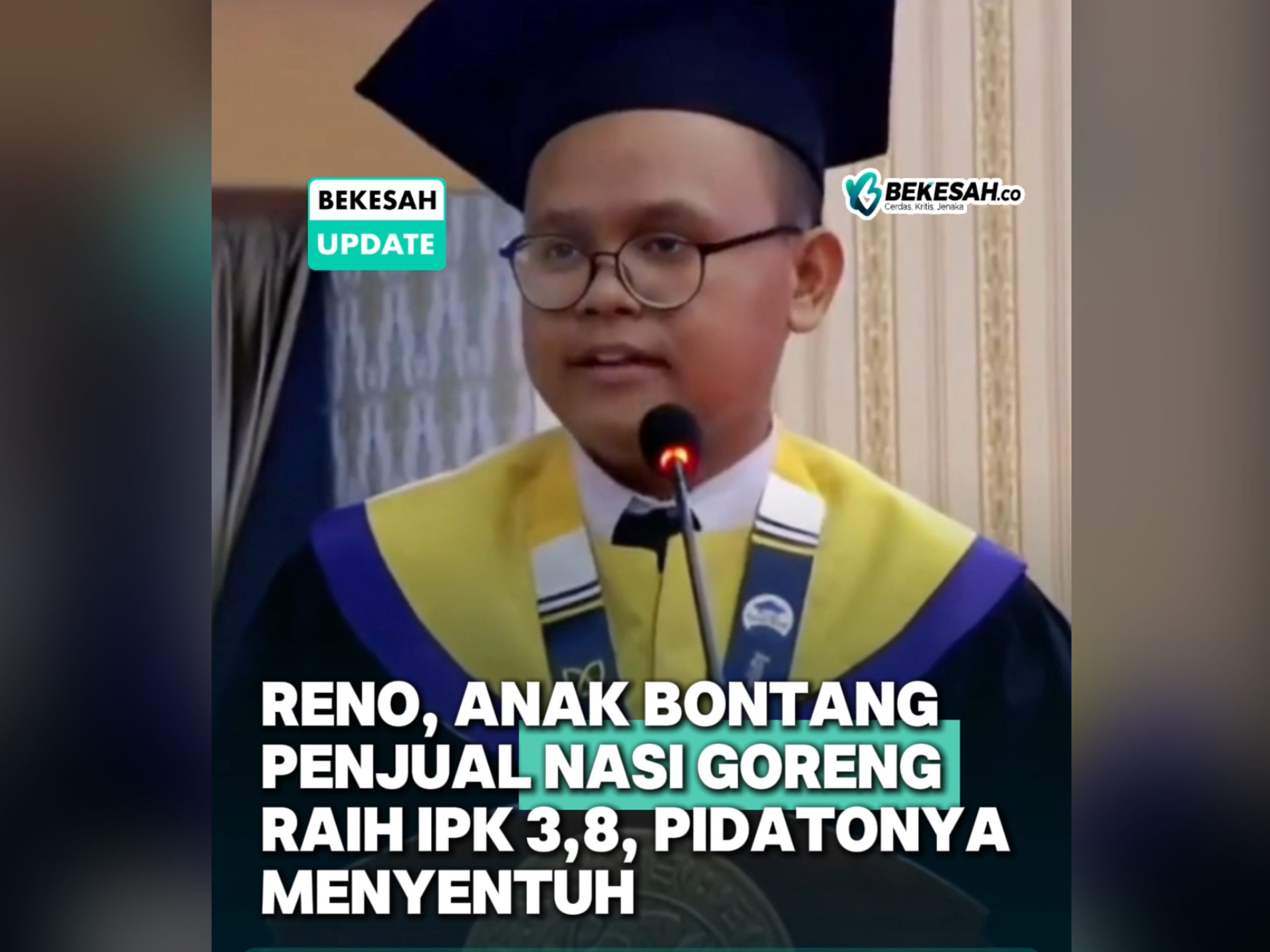 Kisah Rino, Anak Penjual Nasi Goreng Asal Bontang yang Lulus dengan IPK 3,8 Viral di Medsos