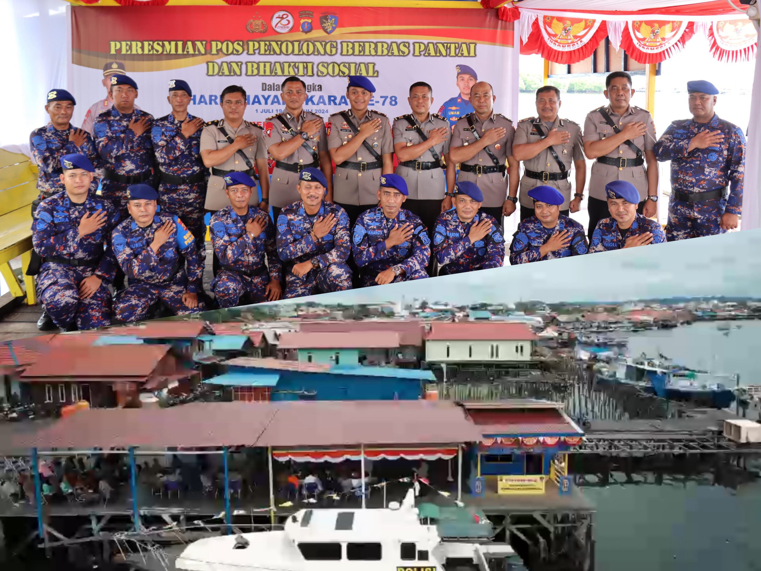 Polres Bontang Dirikan Pos Penolong Berbas Pantai untuk Bantu Masyarakat dan Nelayan