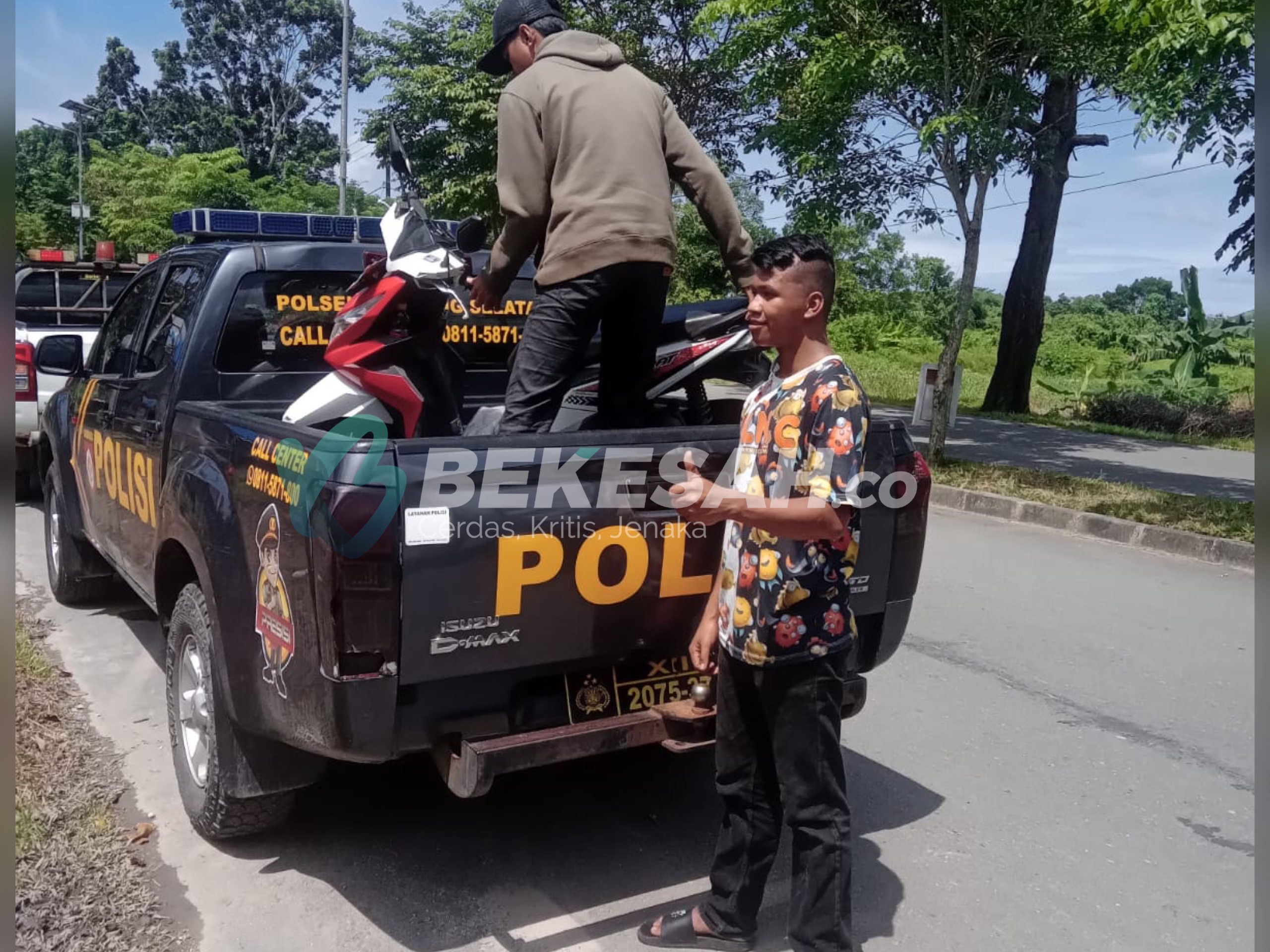 Apes! Gagal Mencuri, Motor Maling Digotong ke Polsek Bontang Selatan